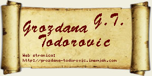 Grozdana Todorović vizit kartica